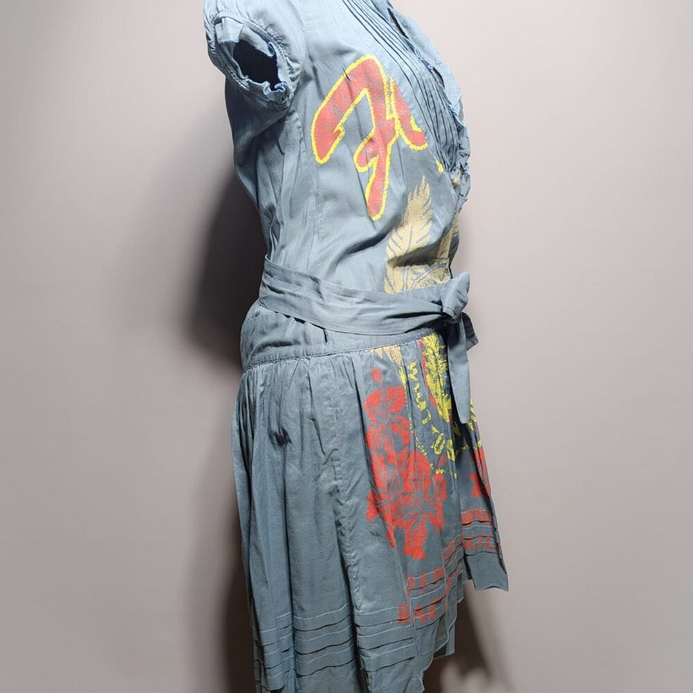 Replay Blue Wrap Dress - Picture 3 of 5